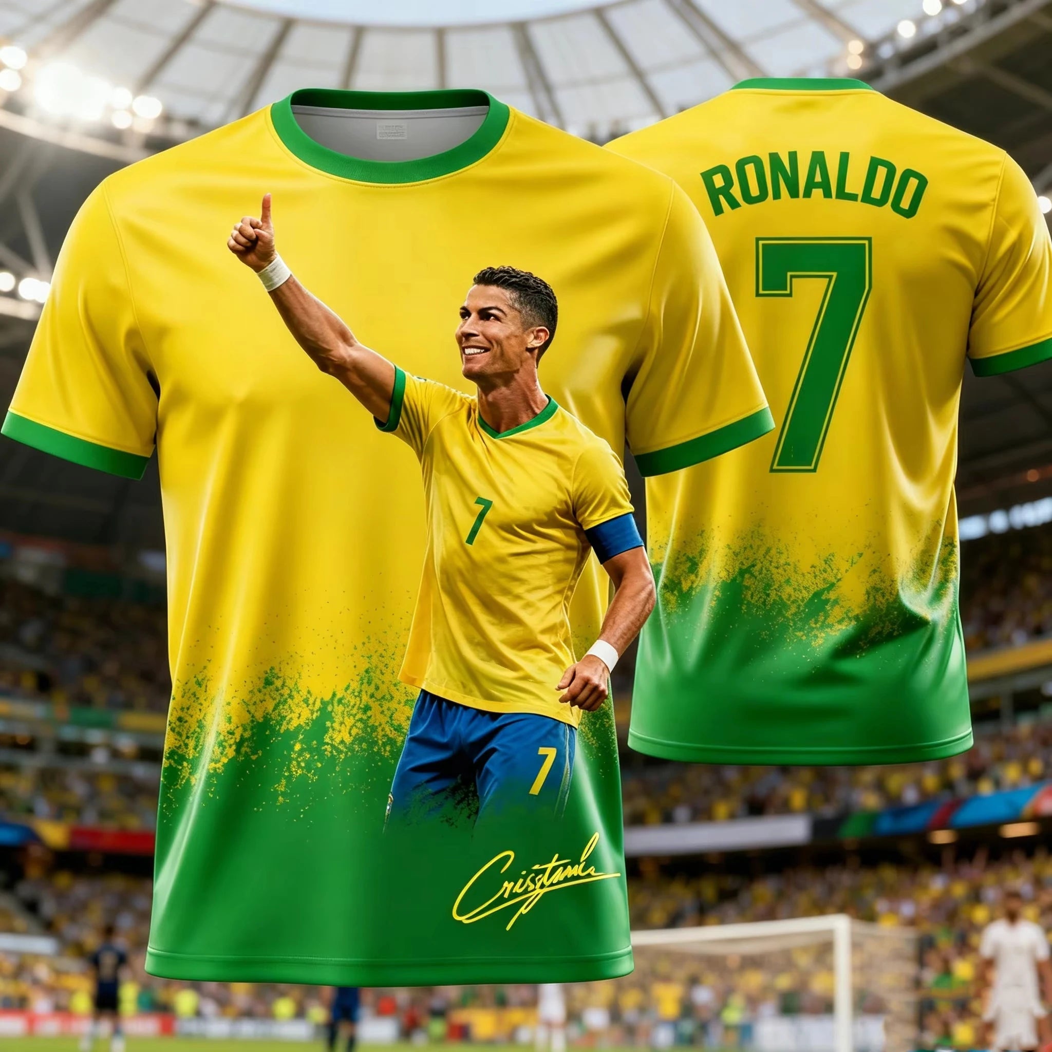 2026 Ronaldo 7 Football Jersey Chatgpt Ai Style Adults and Kids Fan Edition Summer Soccer Training Tops Comfortable Sportswear