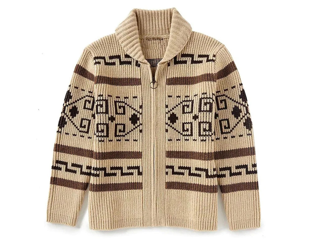 Winter Men's Cardigan Sweaters Fashion Male Knitted Sweater Thermal Warm Coats Casual Man Cashmer Lapel Knitted Jackets Clothing