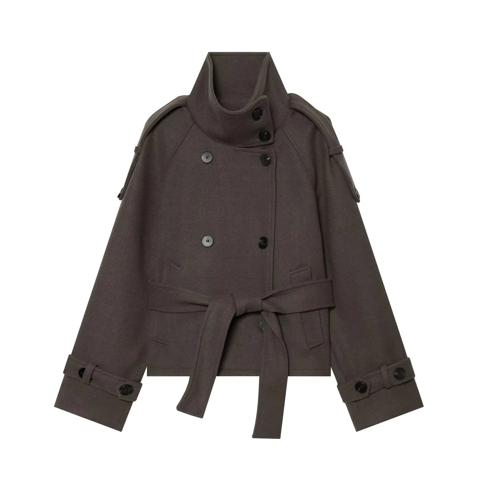 New Women's Jackets & Coats Autumn 2026 Fashion Loose Belt Elegant Turtleneck Warm Winter Jackets Women's Chic Youth Street Coat