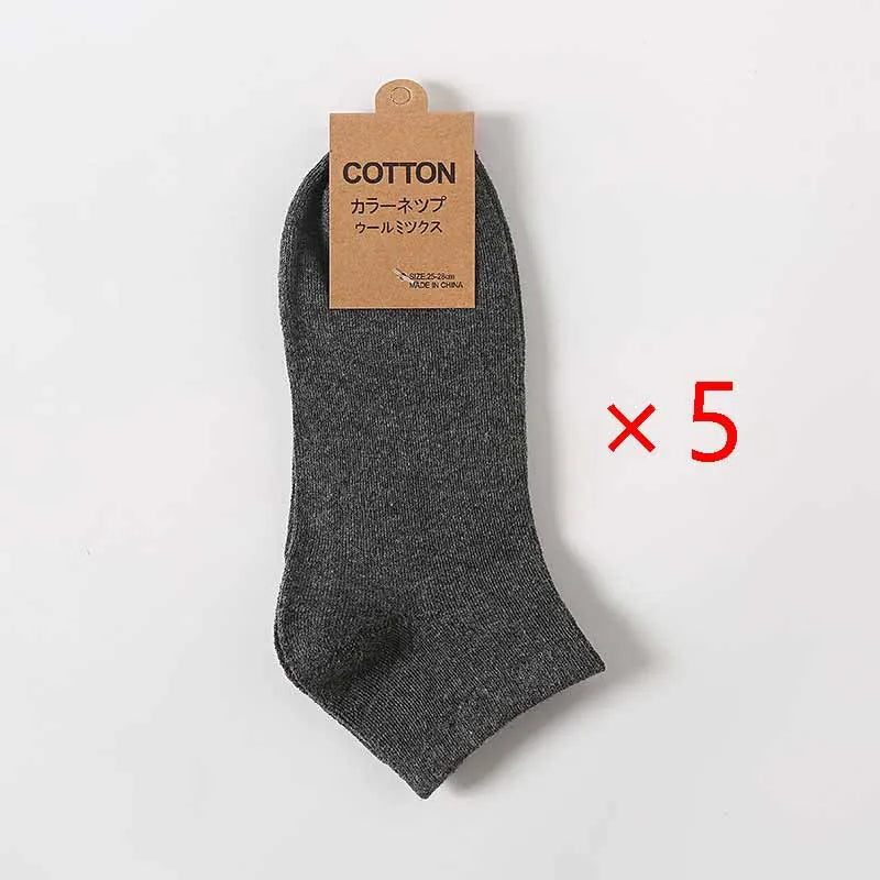 Men’s Cotton Ankle Socks 5-Pair Pack
