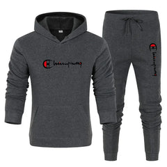Men's 2 Piece Tracksuit Hooded Sweatshirt Sweatpants Casual Jogger Sportswear Streetwear Sets Male Sports Suits Outfit Clothing