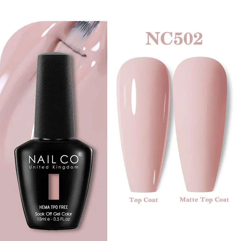 NAILCO 333 Colors Gel Nail Polish Semi Permanent Varnishes Nails Art Design Hybrid Soak Off Top Base Coat UV Gel Manicure 15ml