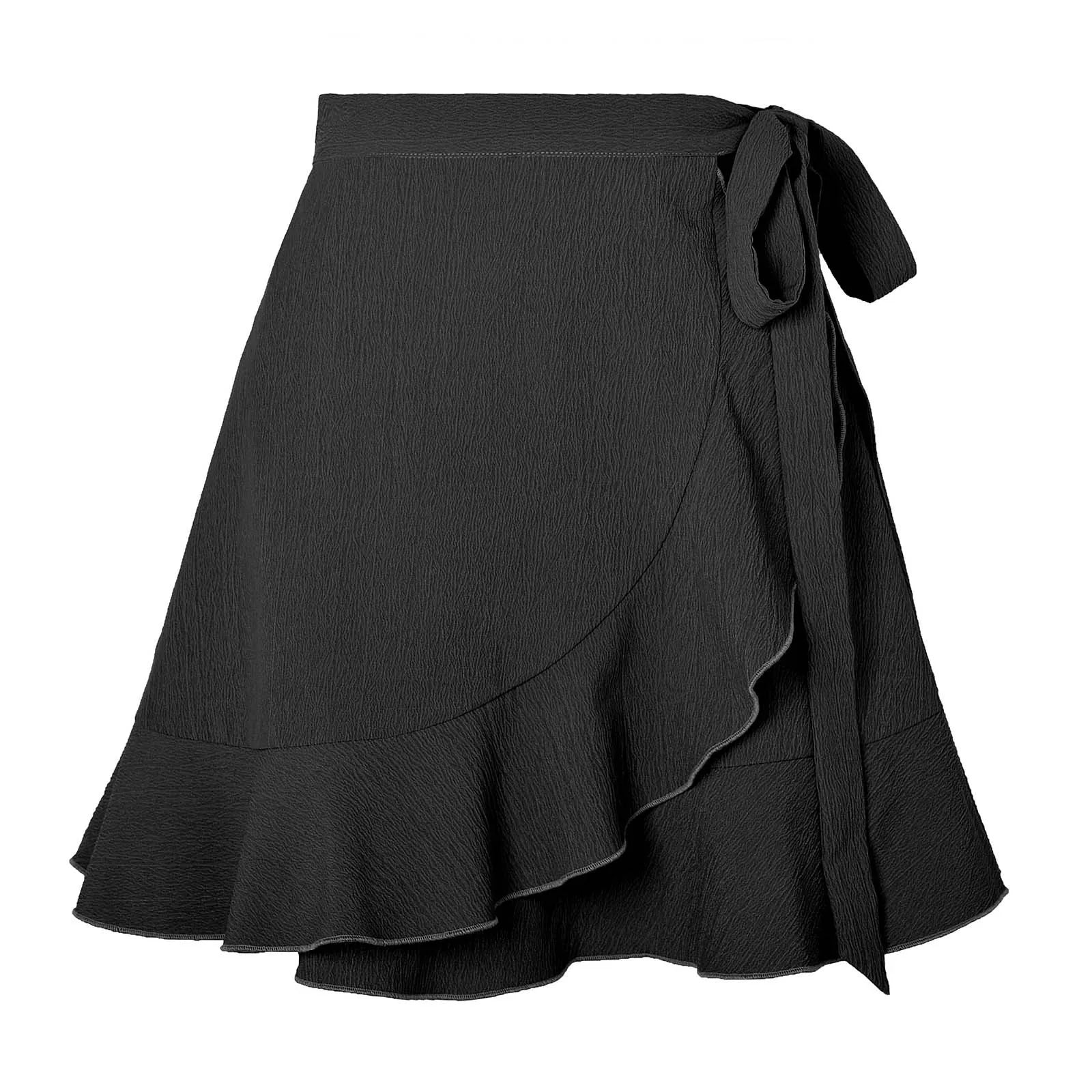 High Waist Chiffon Ruffle Skirt