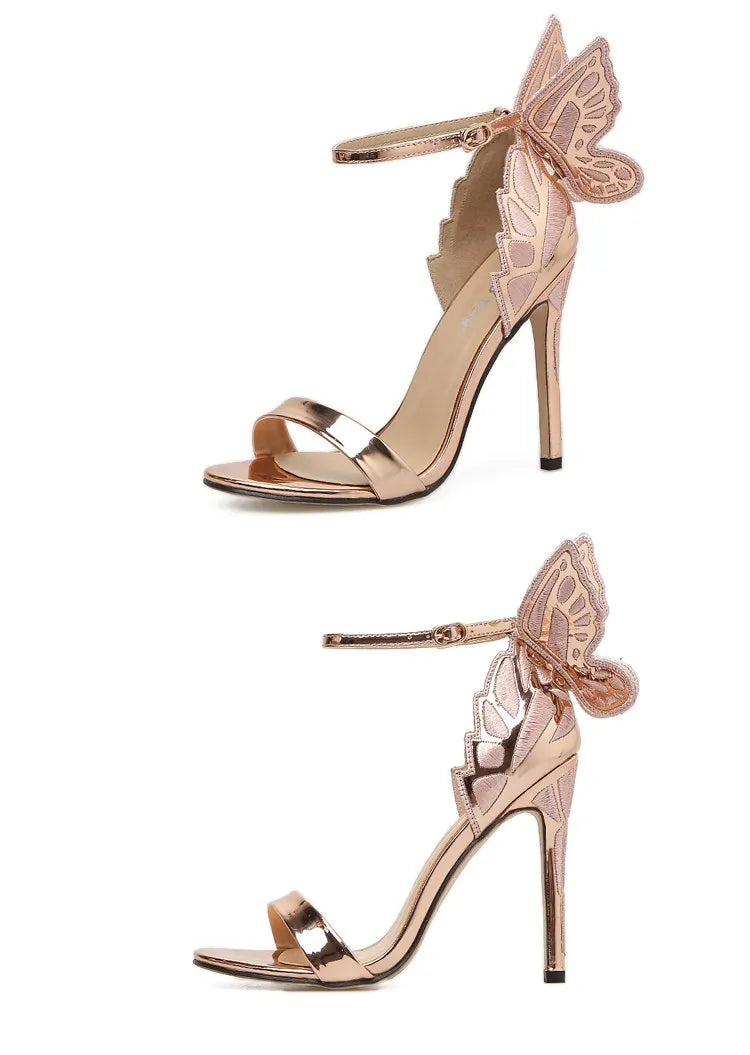 Fashion Women's High Heels Bow Women Sandals Patent Leather Open Toe Party Shoes Buckle Ultra High Heels Women Shoes New Zapatos