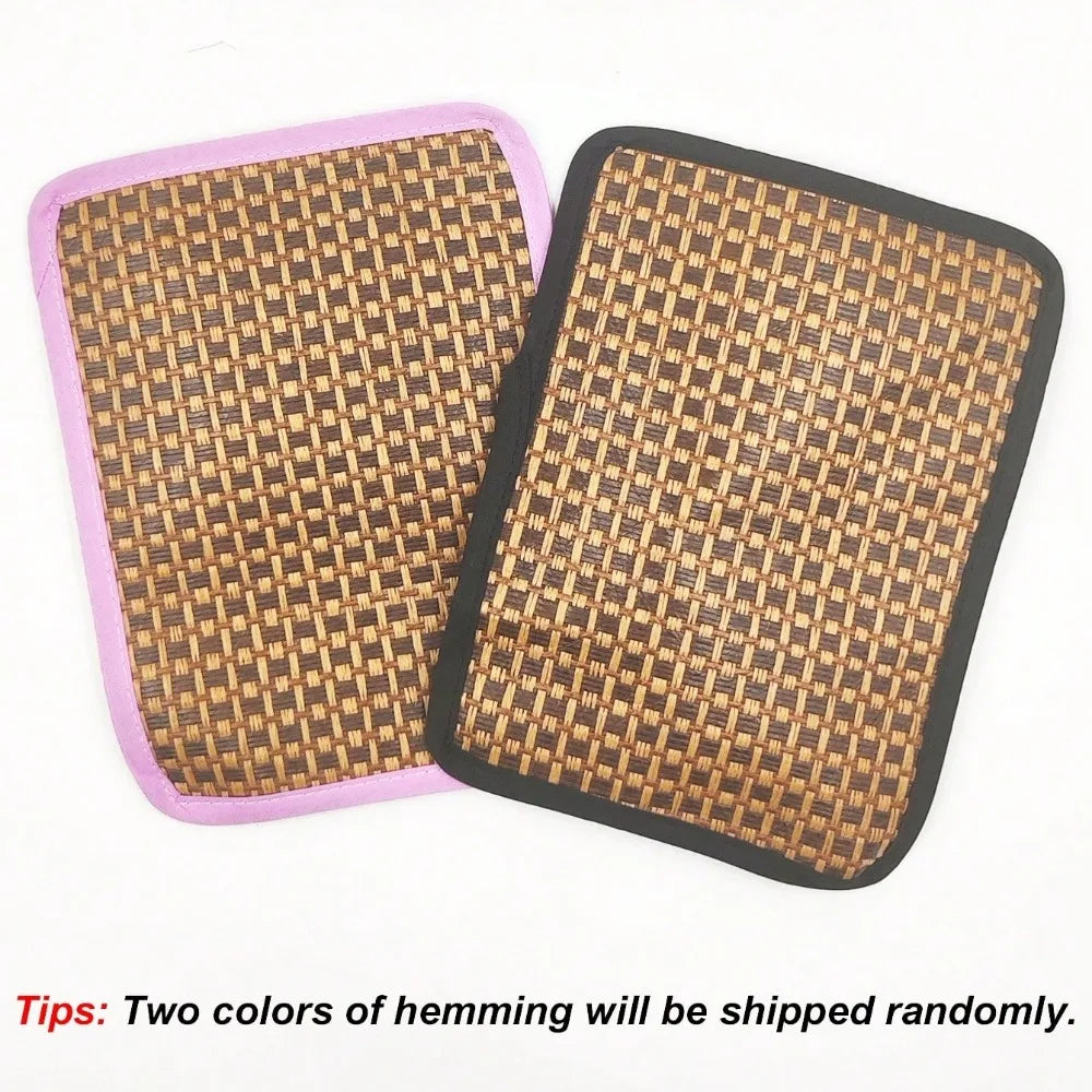 Pet Sleep Bed Rectangle Mat with Rattan Cooling Pad for Small Animals Dogs Cats Rabbit Guinea Pig Hamster Squirrel All Seasons