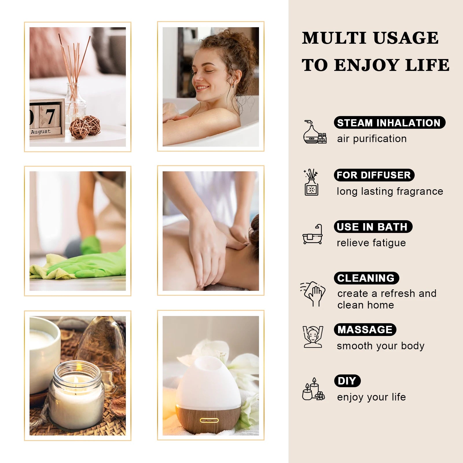 EUQEE Natural Plant Essential Oil 10ml
