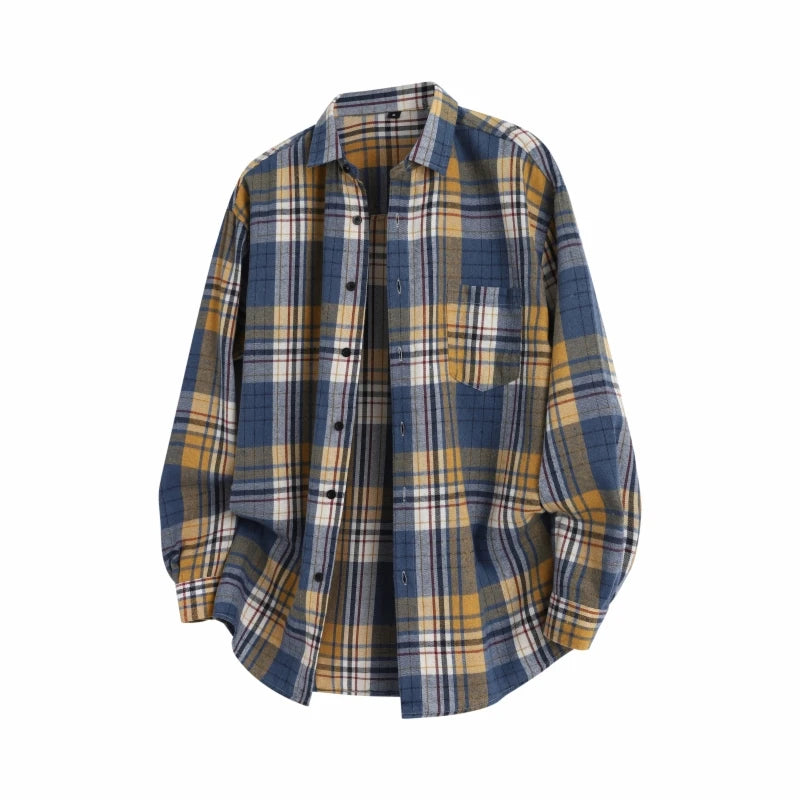 Plaid Casual Autumn Long Shirt