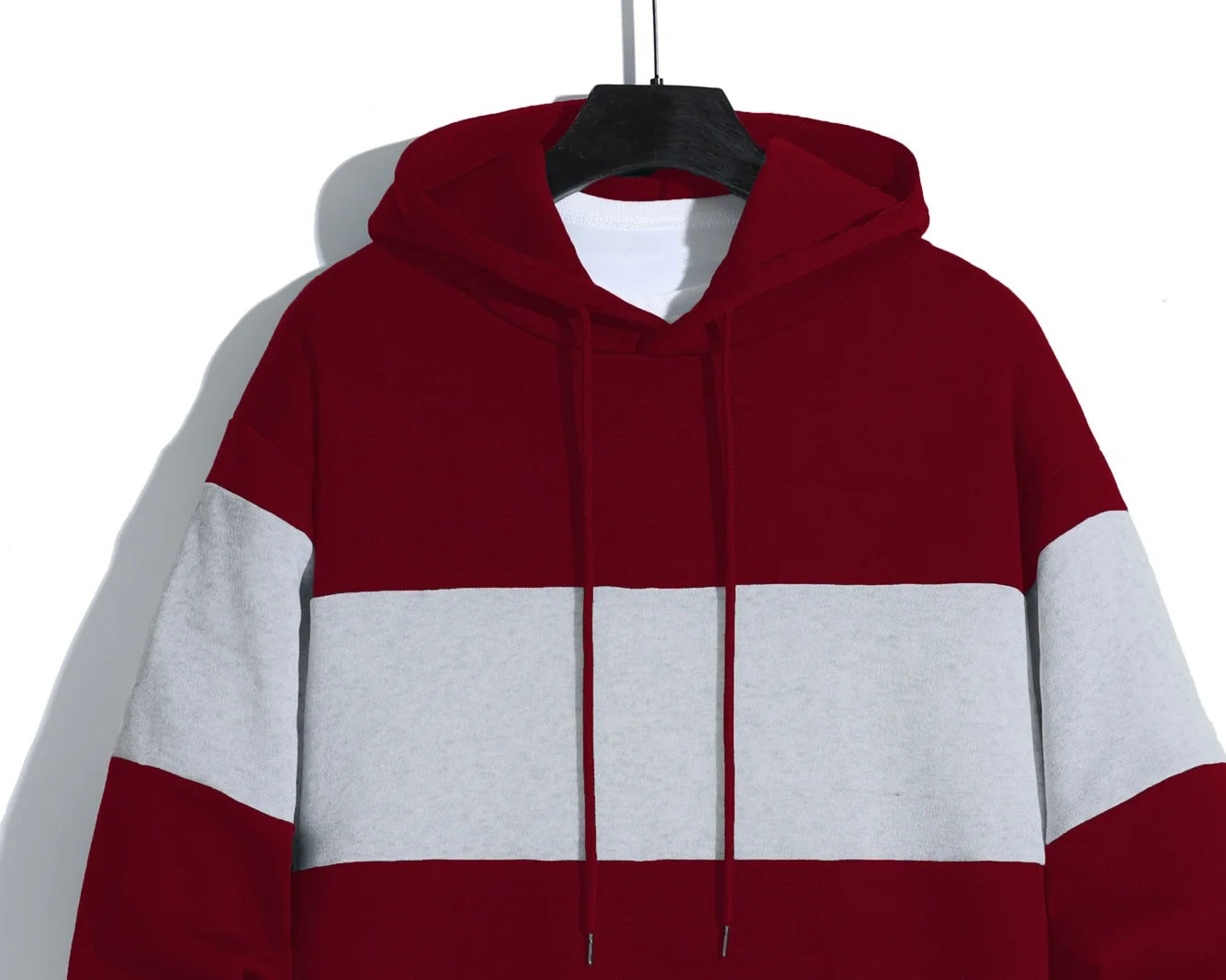 Men's patchwork color hoodie light fleece hoodie long sleeve hoodie sports hoodie