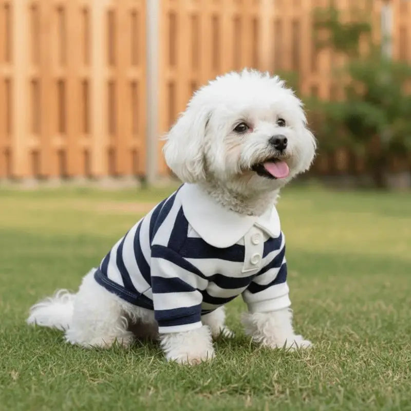 Striped Pet Shirt Soft Pullover Outfit Suitable For Puppy Dogs Cats Schnauzers Pomeranians Daily Casual Pet Apparel