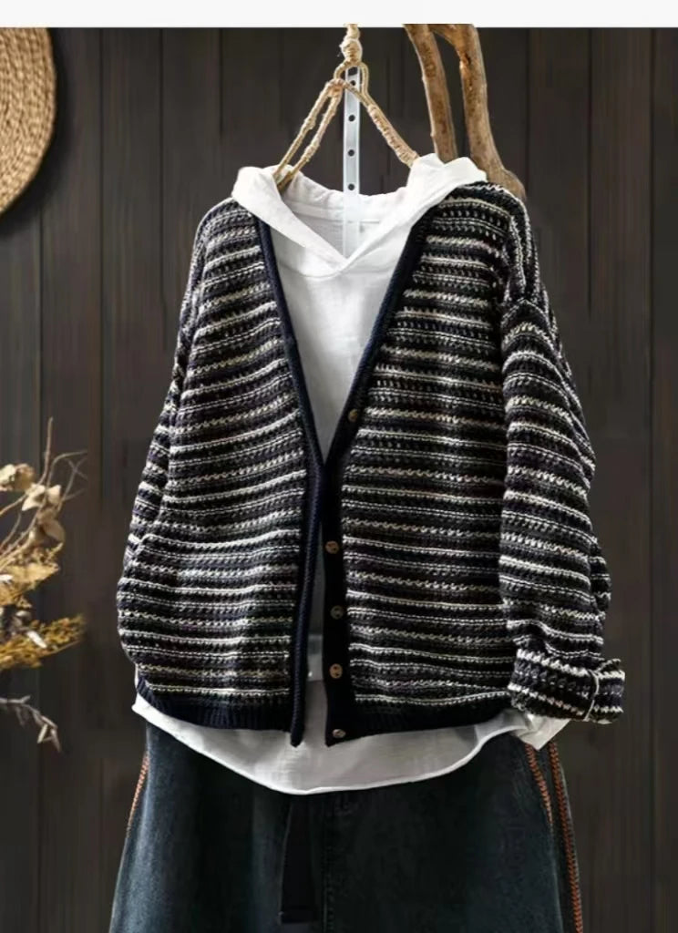 Loose Knit Winter Cardigan Sweater