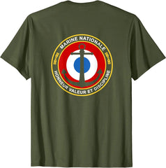 French Marine Print Cotton Tee