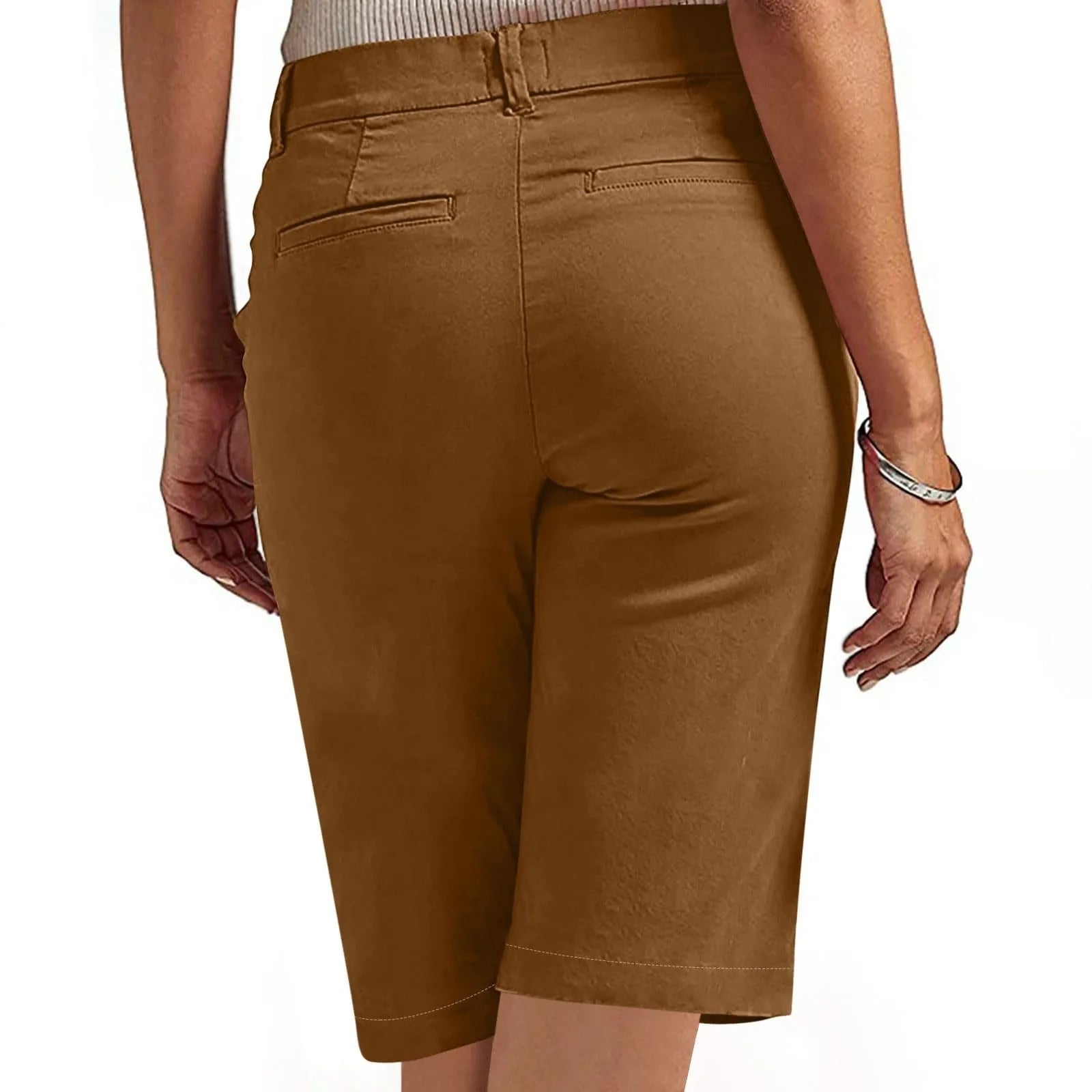 Trendy High Waist Chino Shorts