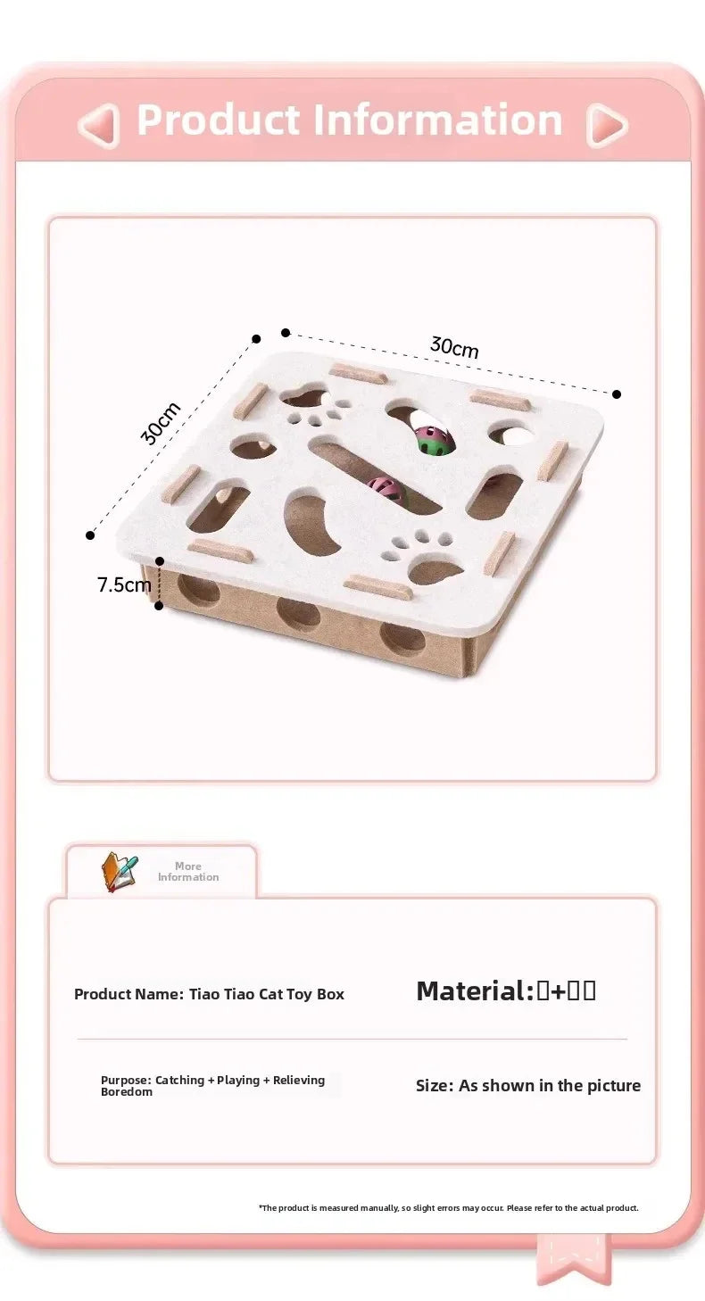 Felt Puzzle Box Cat Exercise Toy