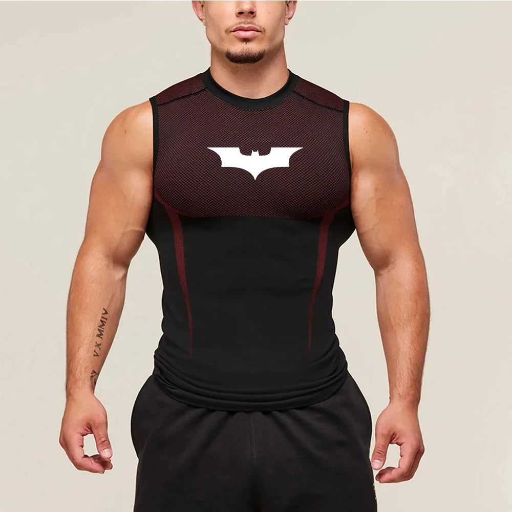 Men's Quick Dry Sport Vest Summer Training Tanktop Sleeveless Gym Workout Fitness Tops Running Tee for Active Men