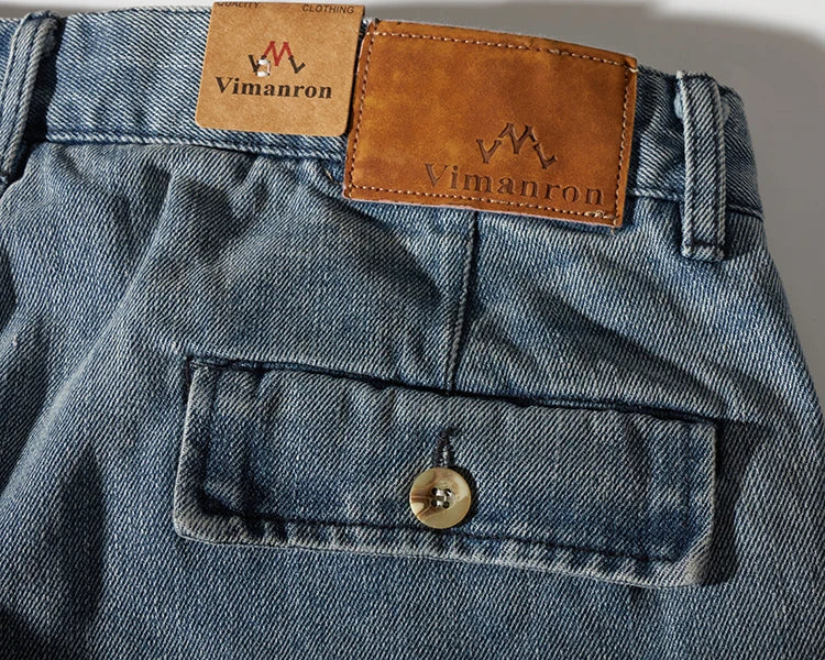 Retro Denim Utility Knee Shorts
