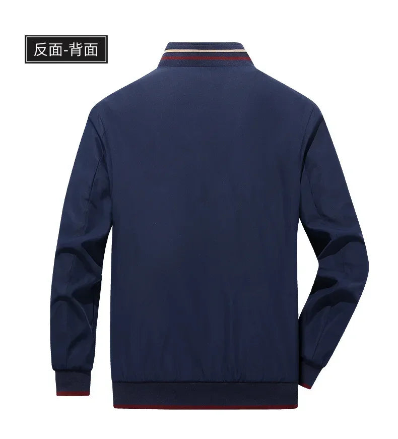 Reversible Slim Stand Collar Jacket