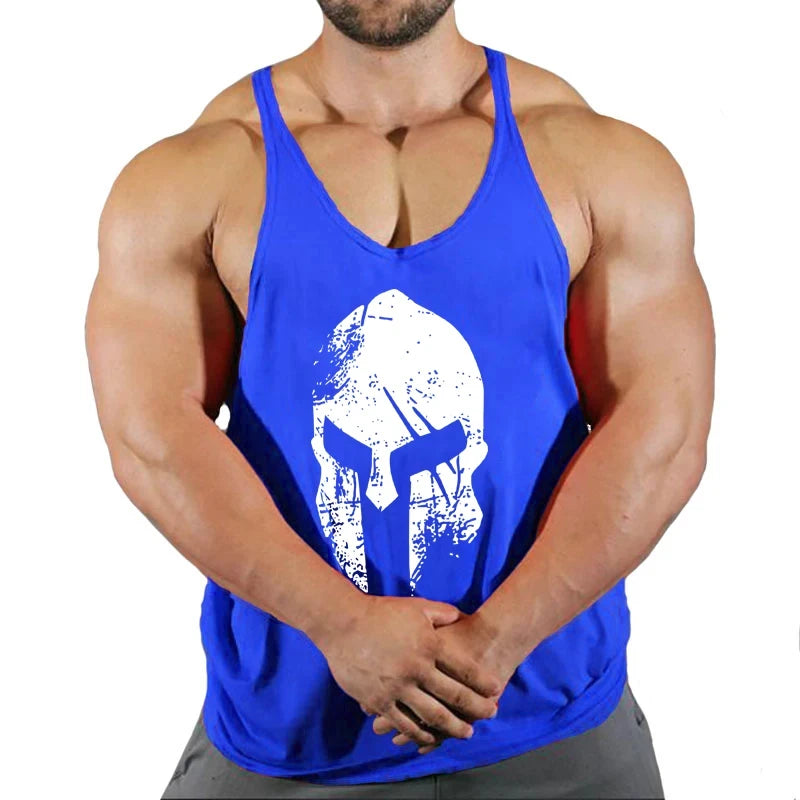 Gym T-shirts Muscle Men's Clothes Workout Fitness Shirt Singlets Tank Top Vest Man Sportswear Muscular Bodybuilding Stringer