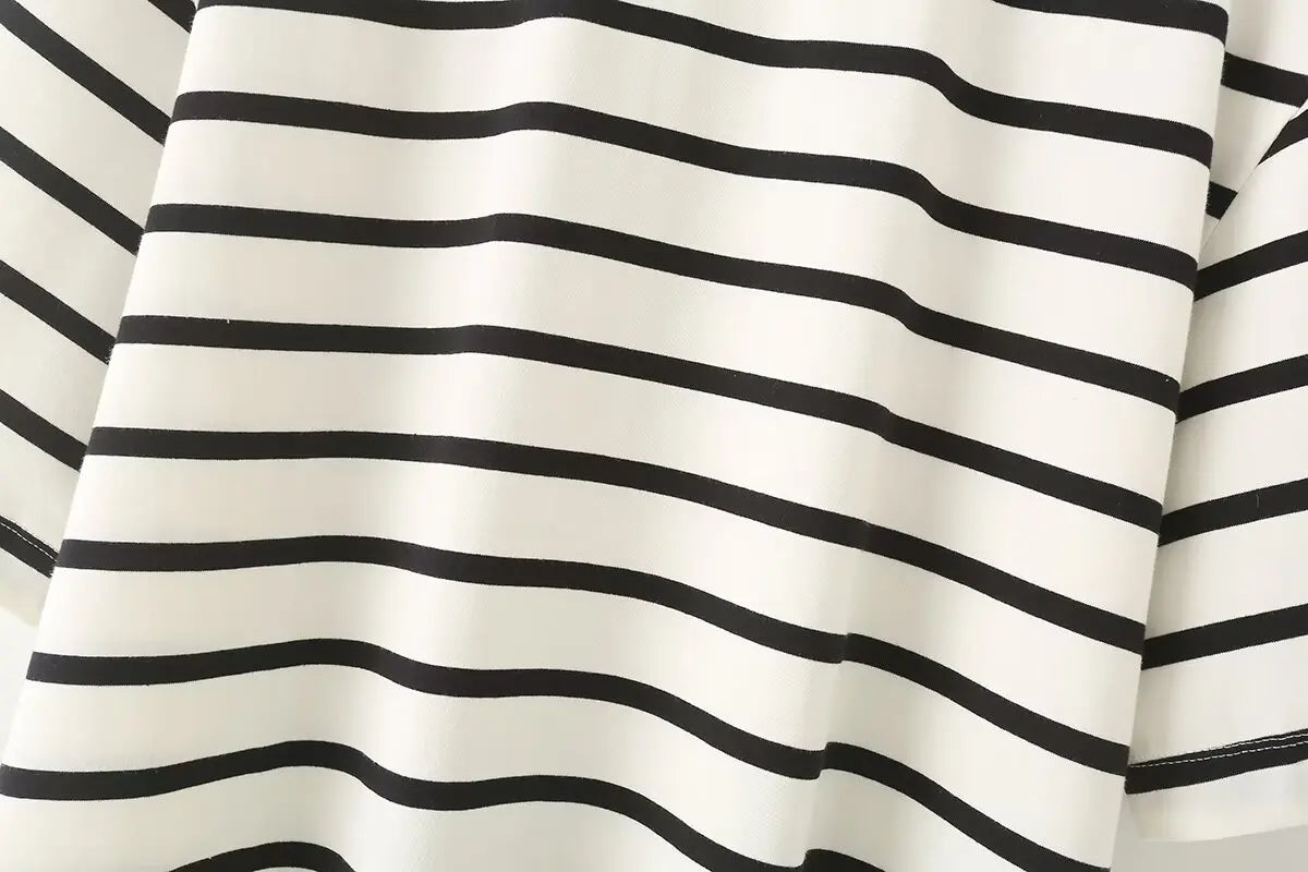 Striped Cotton Summer Tee Women