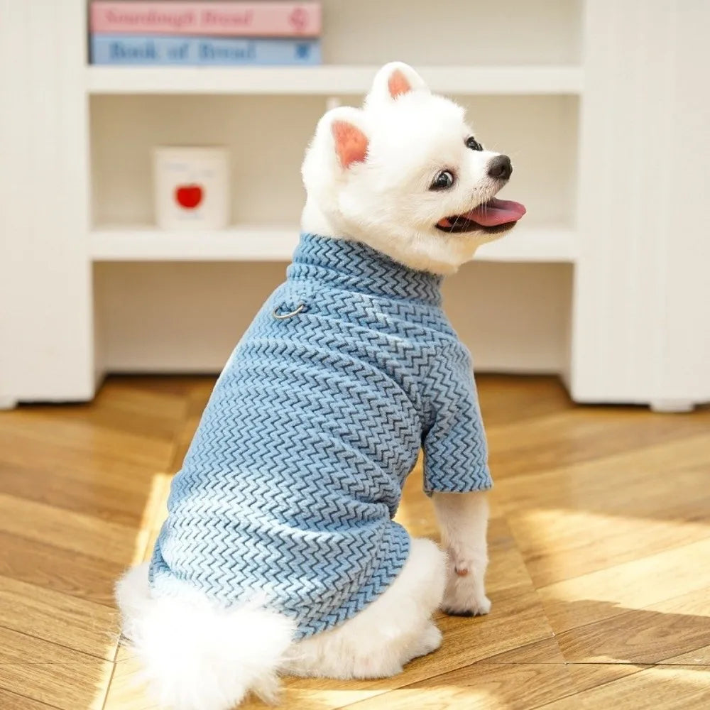 Zipper Ripple Pet Pullover Hoodie