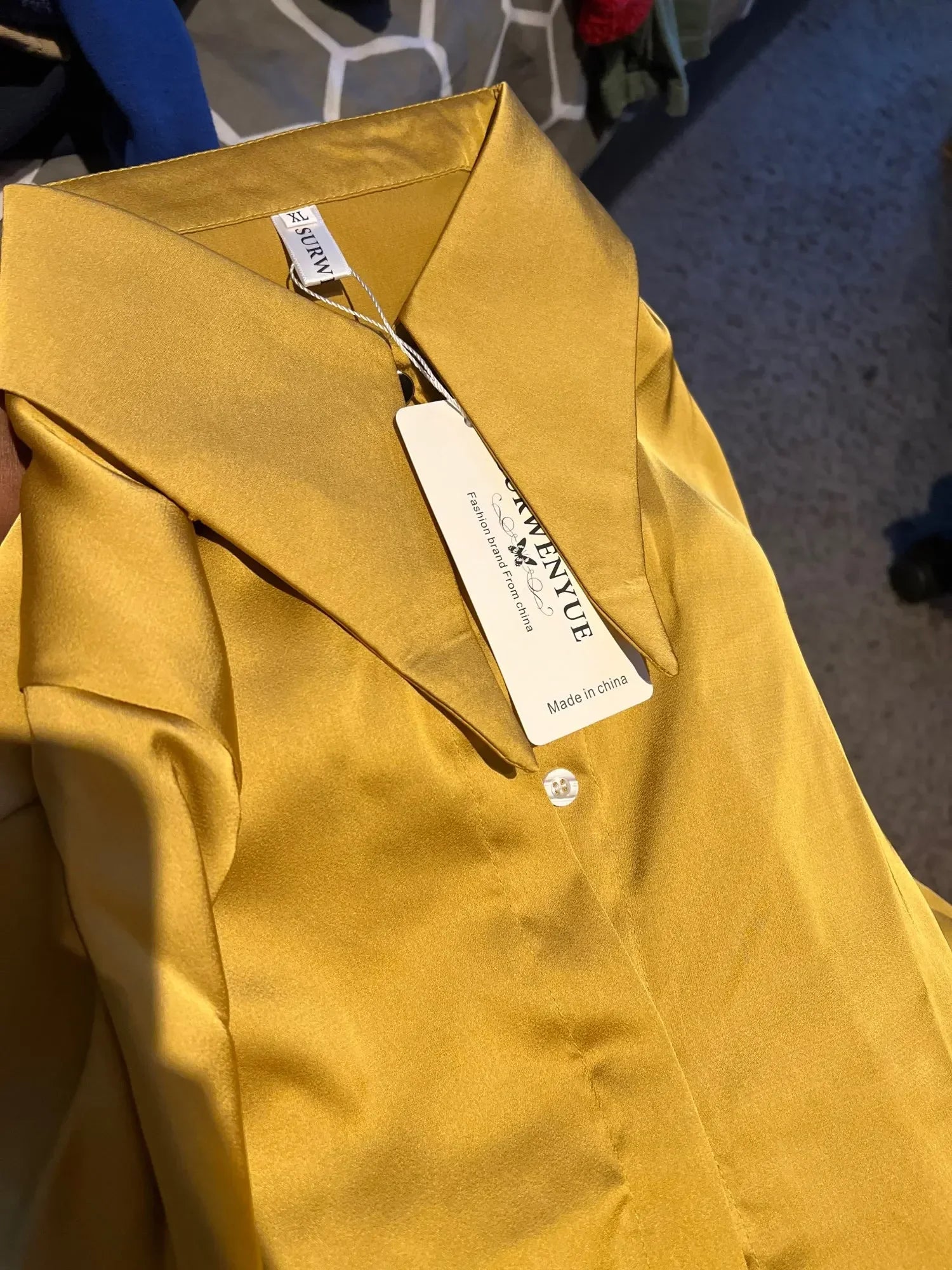 Elegant Satin Office Casual Shirt