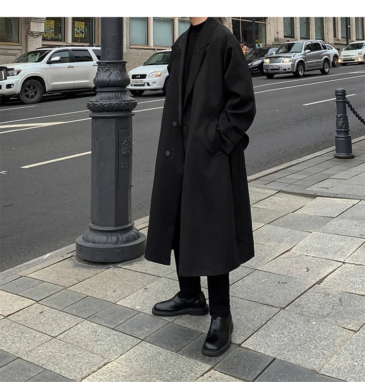 Korean Inspired Long Windbreaker