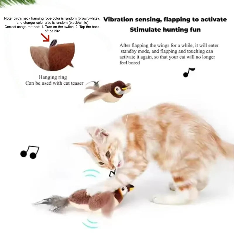Rechargeable Chirping Bird Cat Toy