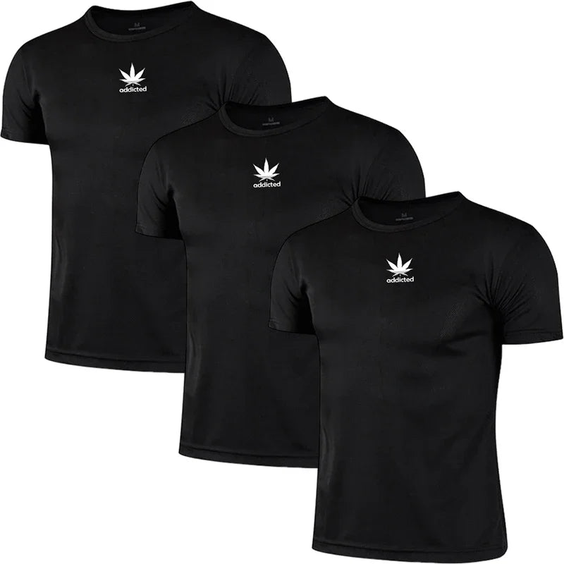 3 in 1 Workout Shirt for Men Athletic Running Gym Quick Dry Short Sleeve Performance Moisture Wicking T-Shirt