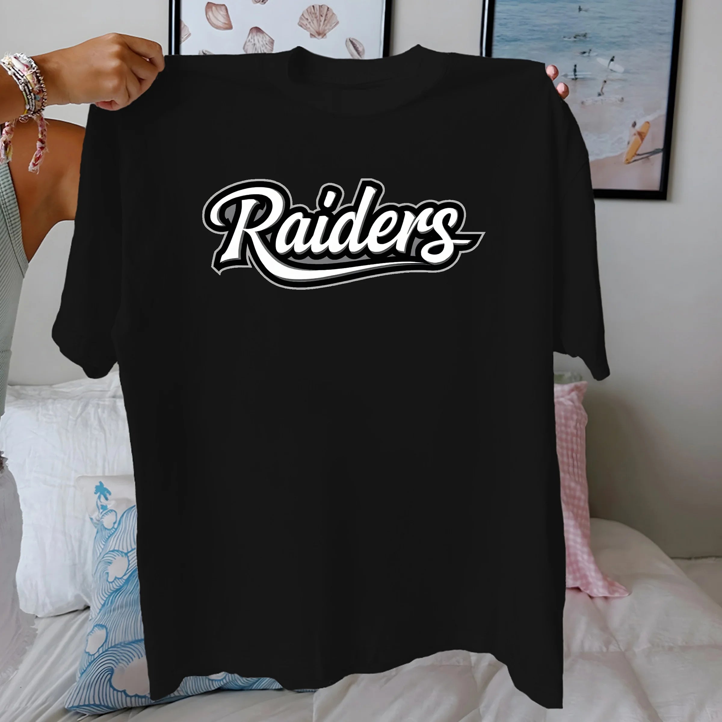 Raiders Bold Script Graphic Cotton T-Shirt