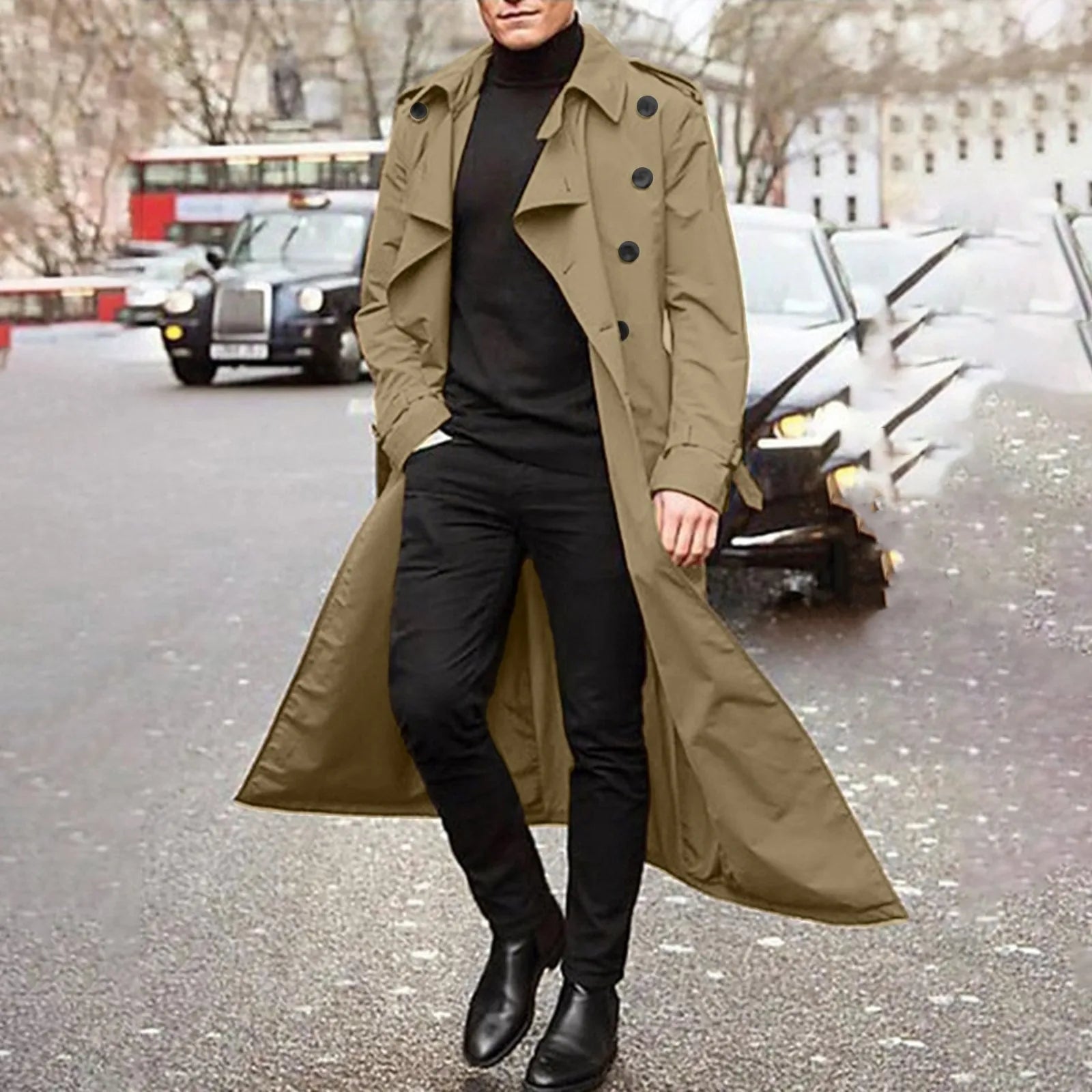 Full Length Single Breasted Trench
