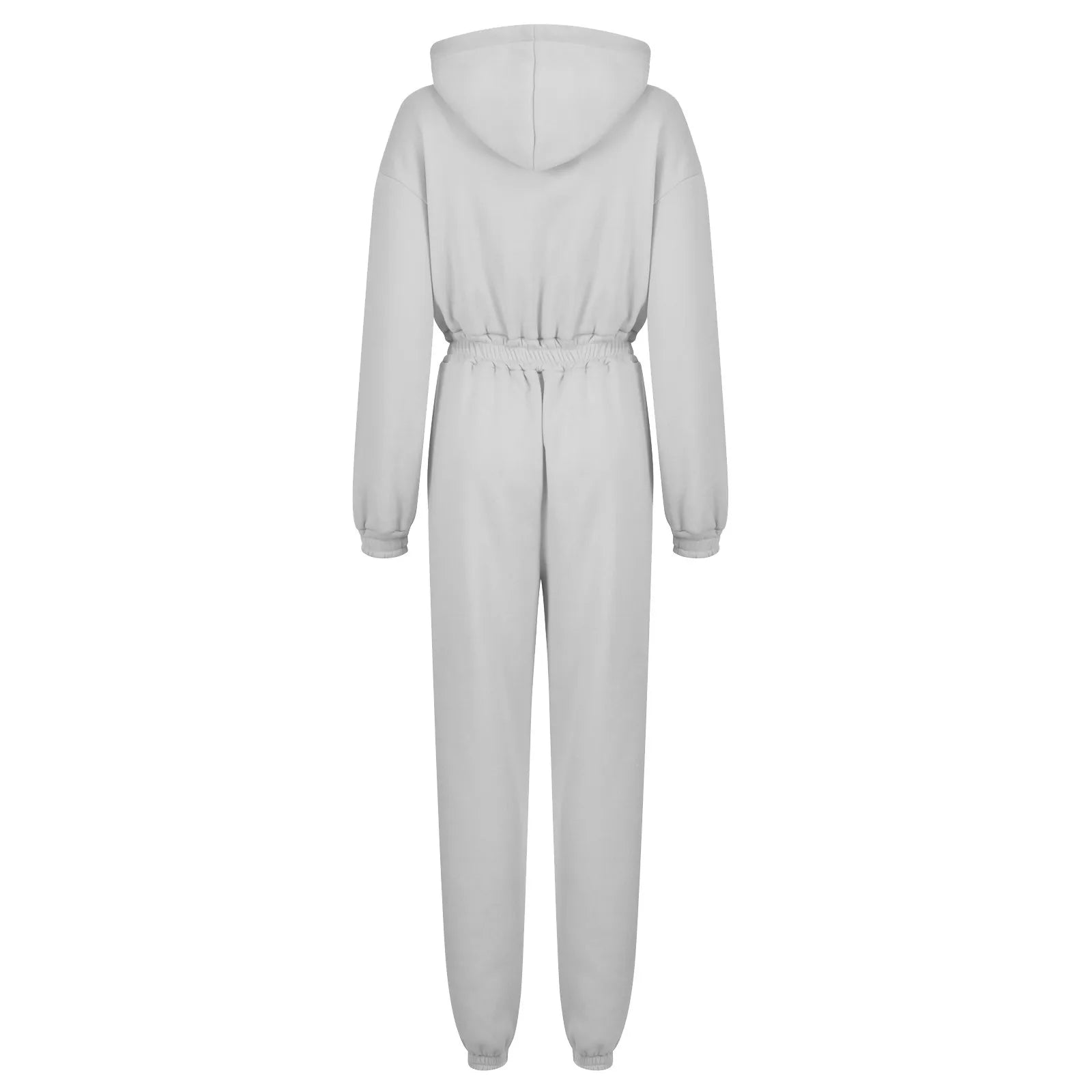 Fleece Hooded Wide Leg Jumpsuit