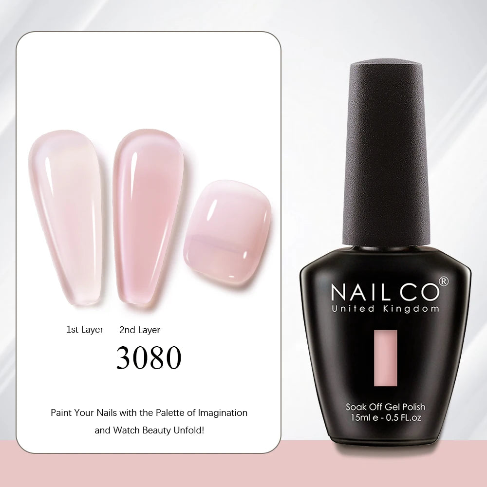 NAILCO 2025 Hot 15ML Gel Nail Polish Nails Semi-permanent UV Varnish High Quality Glass Bottle Nail Art Polish For Manicure
