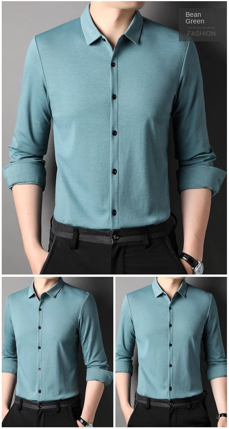 Mulberry Silk Blend Slim Shirt