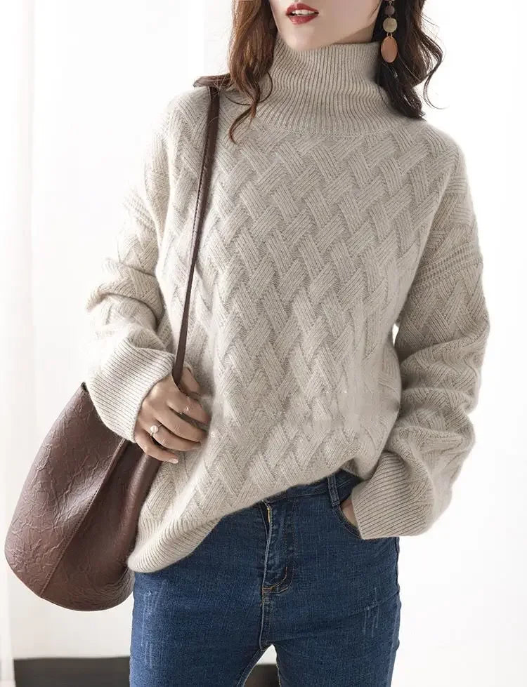 Oversized Turtleneck Winter Knit Sweater