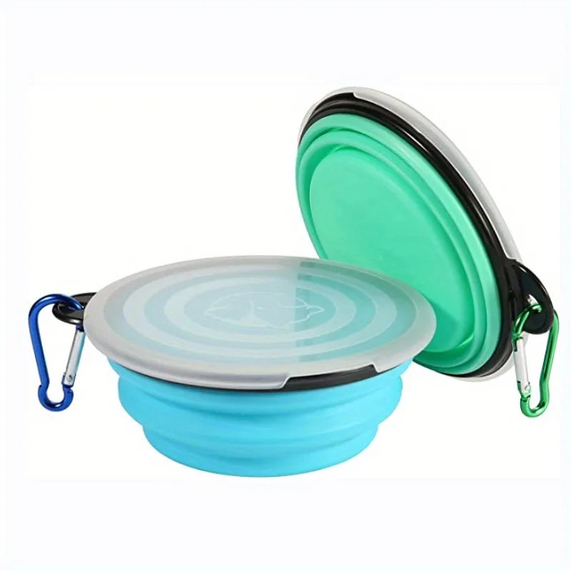 Collapsible Lidded Travel Water Dish