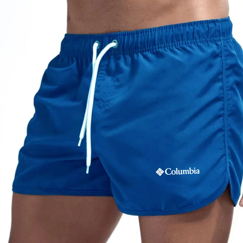 Summer Men'S Swim Shorts Trunks Quick Dry Board Bathing Suit Breathable Drawstring With Pockets For Surfing Beach