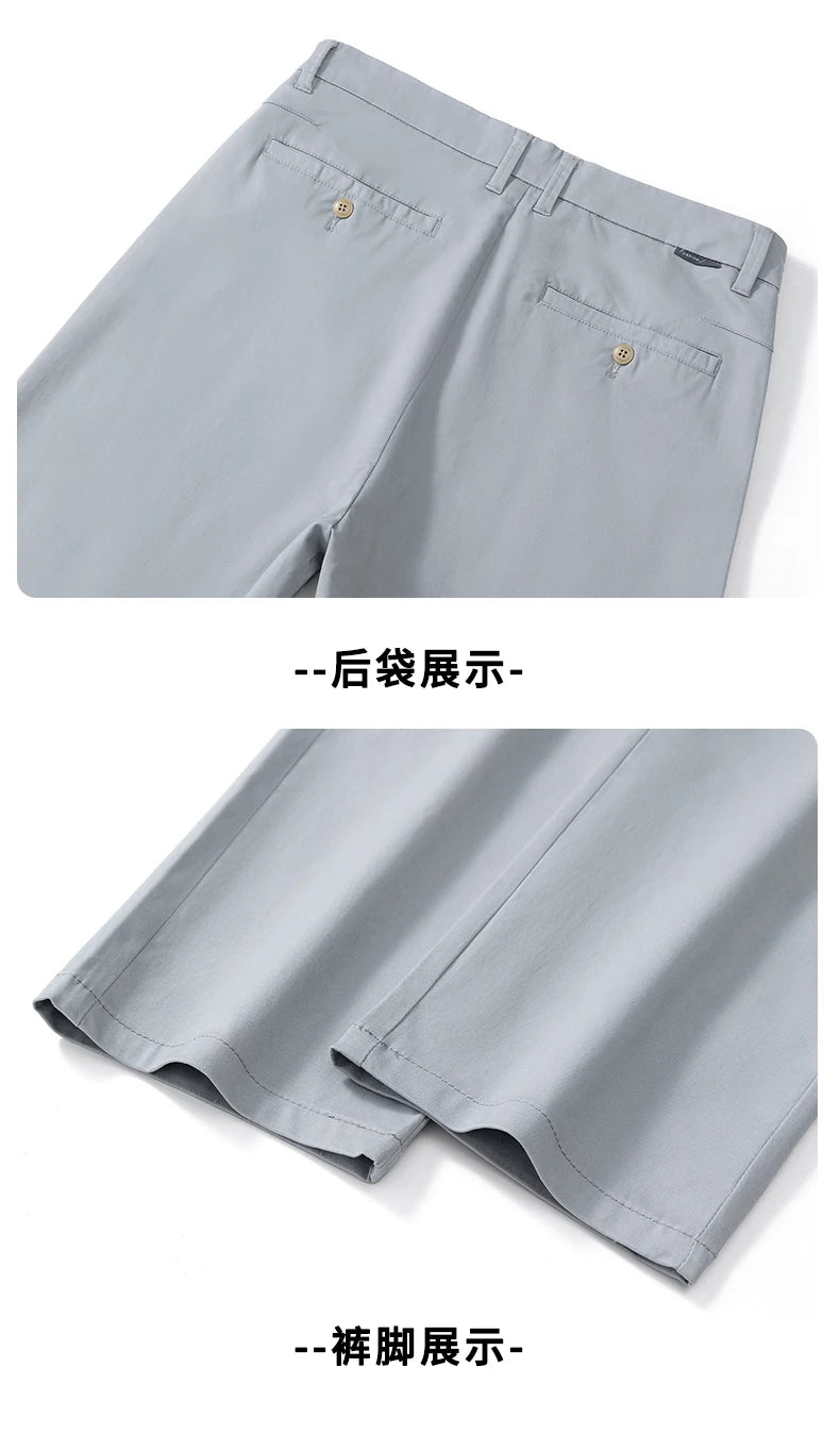 Stretch Cotton Straight Golf Trousers