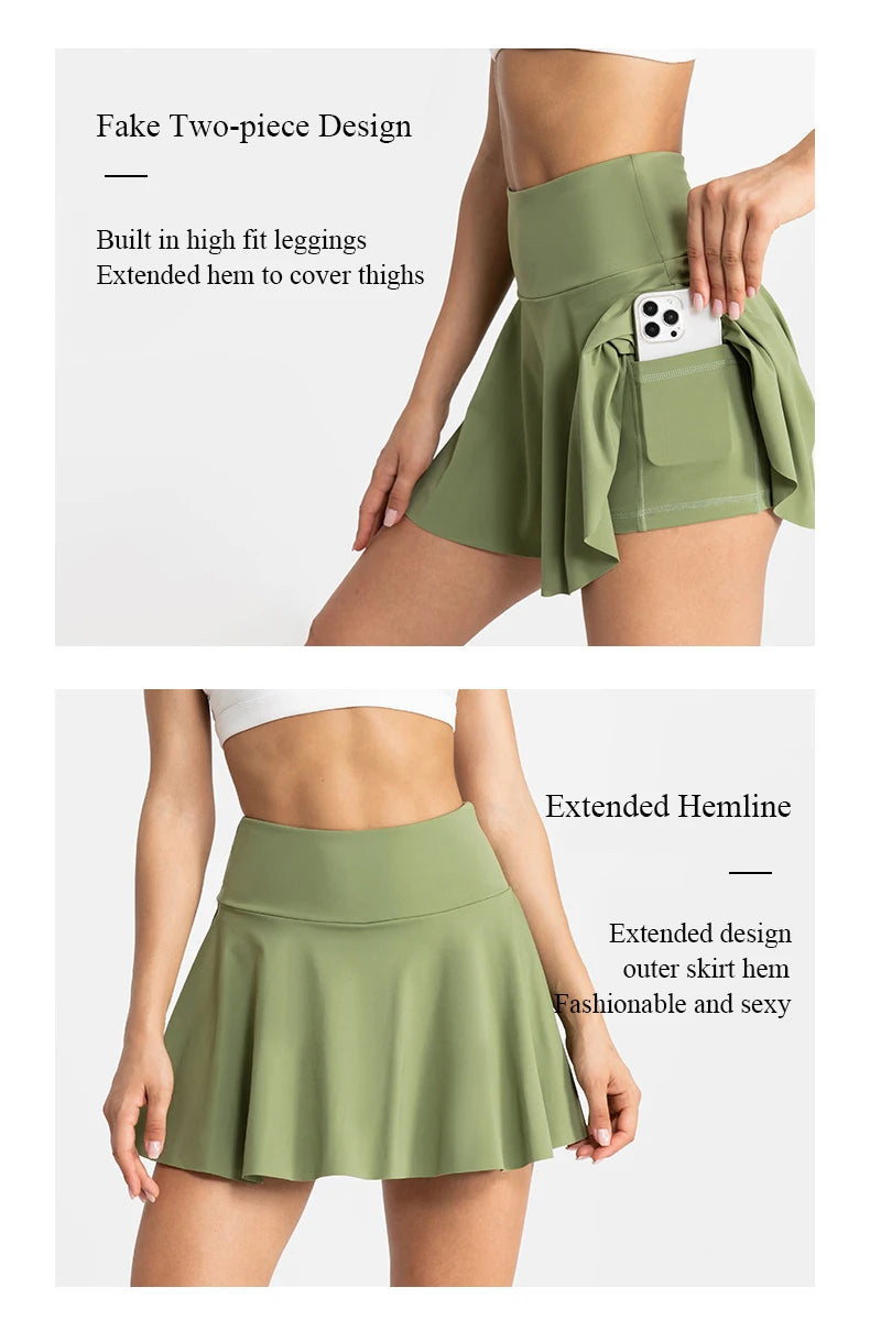 Active Tennis Skort With Shorts
