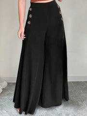 Elegant High Waist Wide Pants