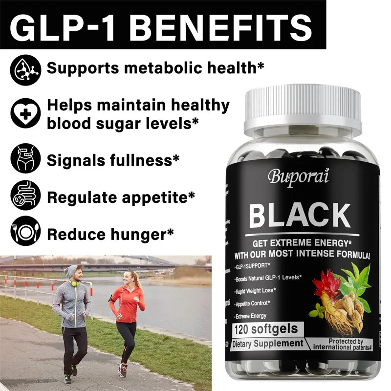 Black Metabolism Support Capsule Supplement