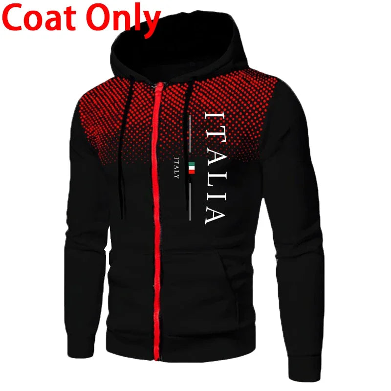 Autumn Winter Popular Men's Tracksuit Zipper Hoodie and Sweatpants Urban Casual Sporty Jogging Suit Male Daily Training Outfits