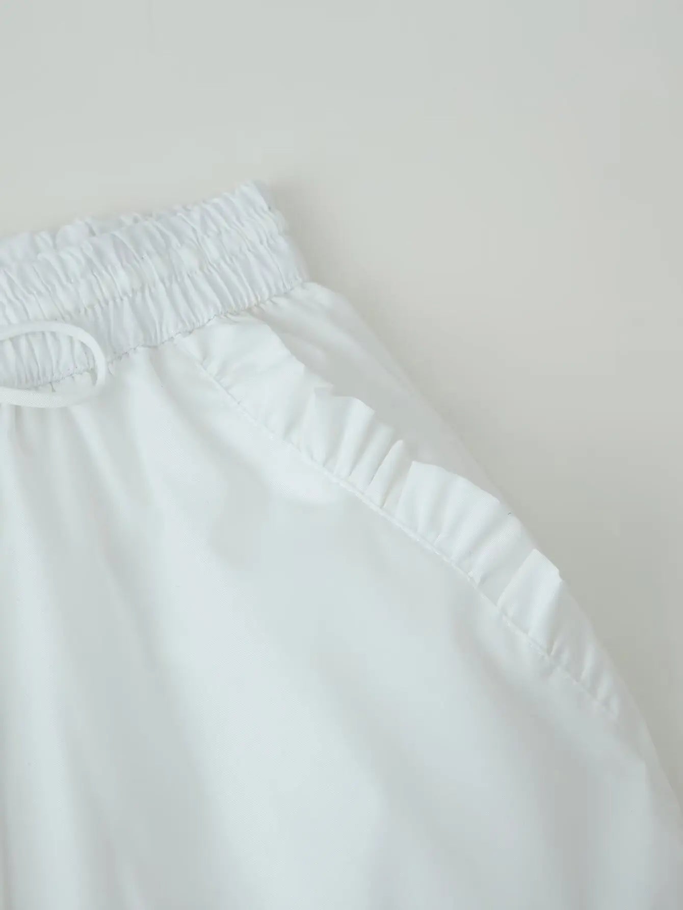 Women's Embroidered Shorts Summer New Elastic Waist With Pockets Lace-up Shorts Fashion Casual Female Shorts