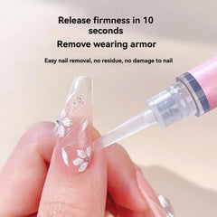 Gentle Alcohol-Free Nail Polish Remover Pen for Press-On Nails, Safe & Damage-Free Acrylic/Gel Nail Removal