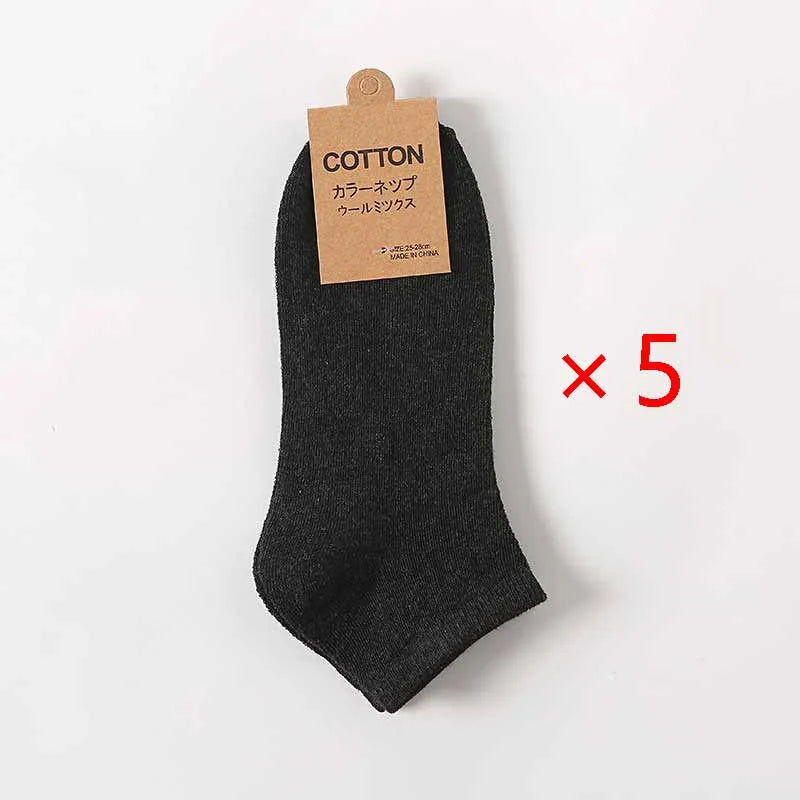Men’s Cotton Ankle Socks 5-Pair Pack