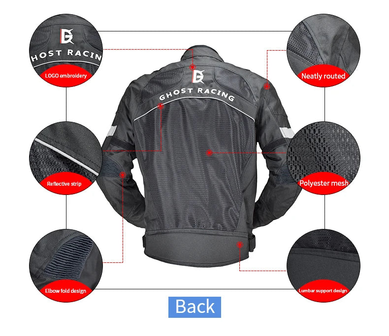 Reflective Protective Riding Jacket
