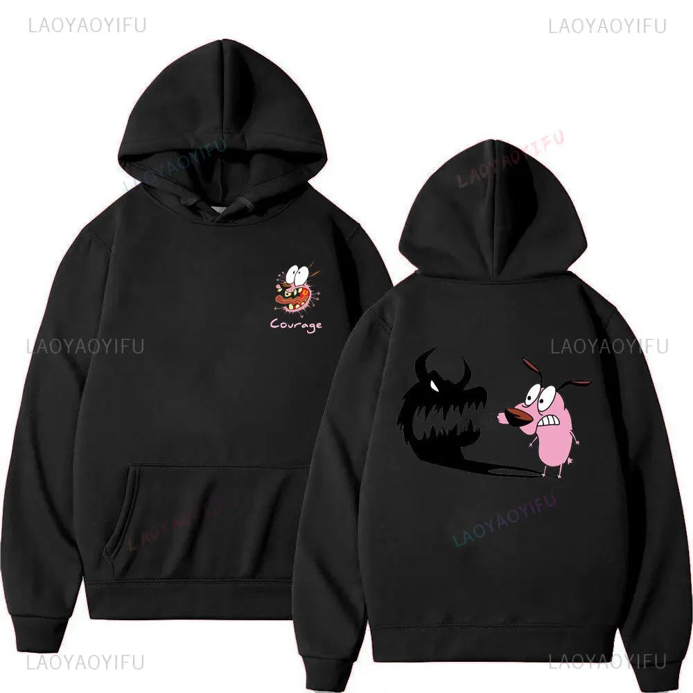 Vintage Cartoon Drop Shoulder Hoodie