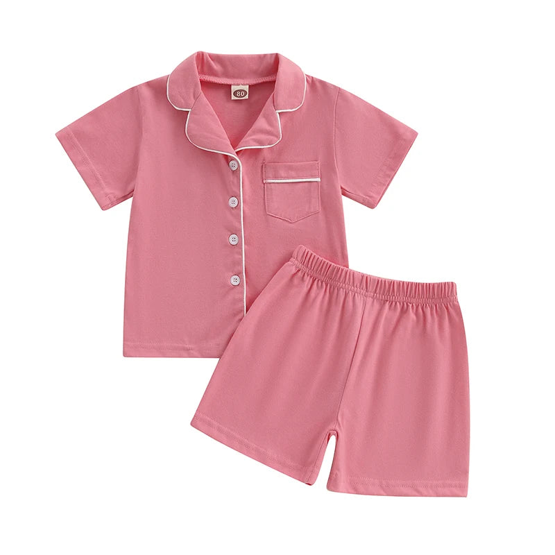 Waffle Pajama Shorts Set