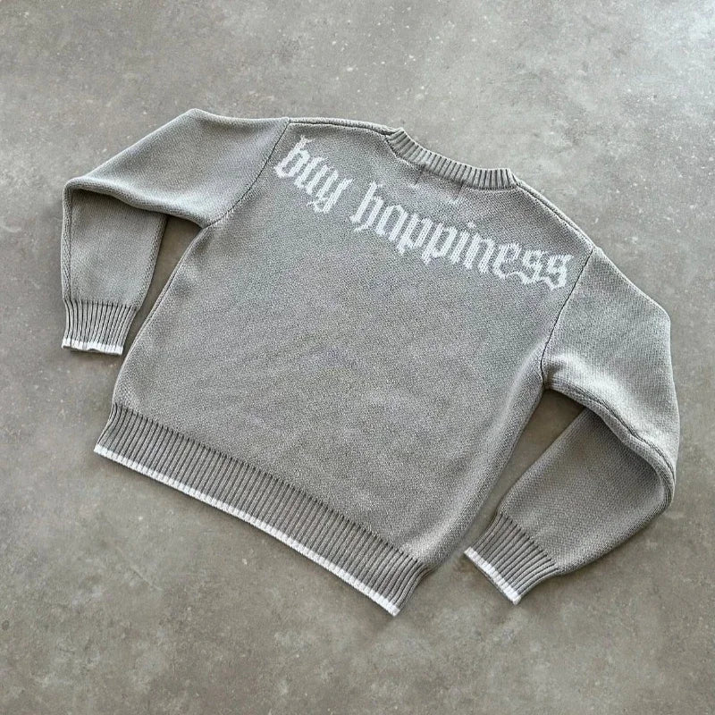 Oversized Gothic Embroidered Sweater