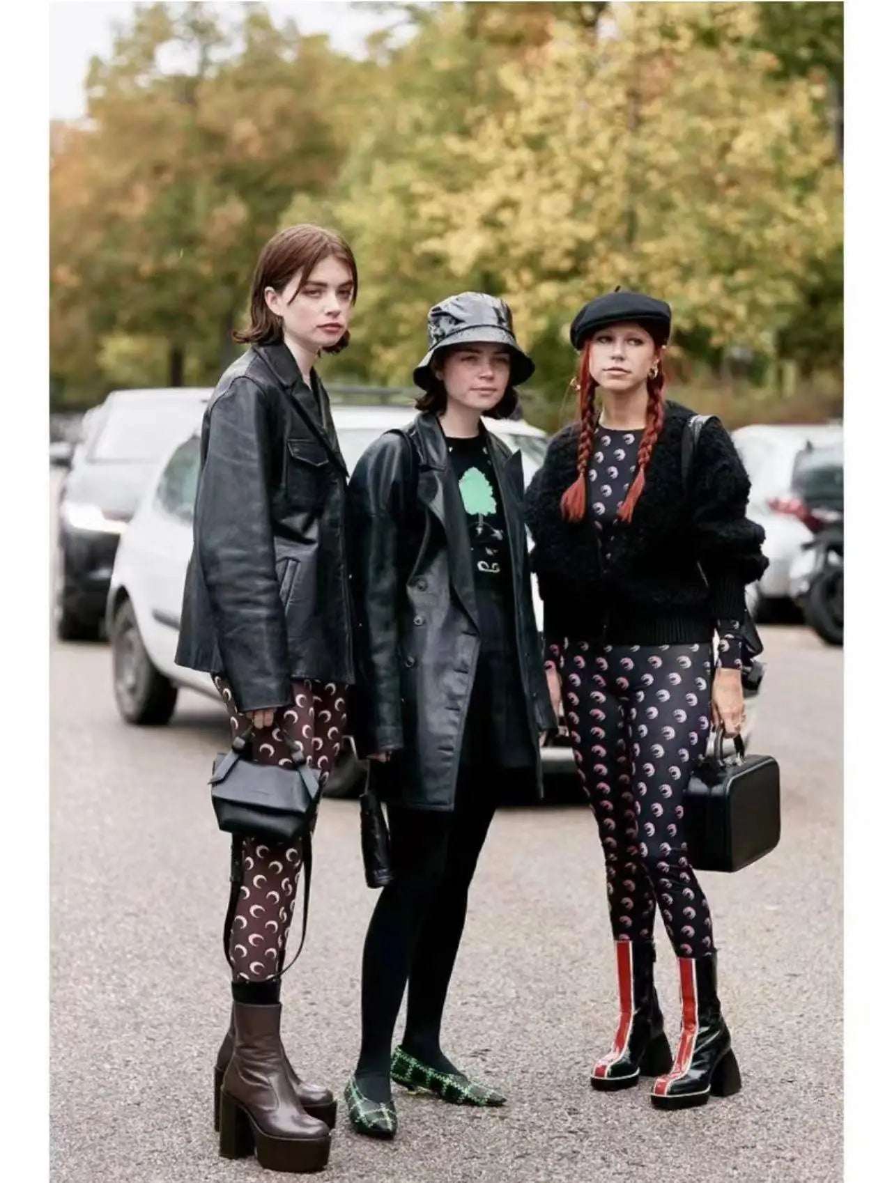 Women Jumpsuit Y2K Streetwear Moon Print Jumpsuit Elastic Long Sleeve Round Neck Autumn Sexy Fashion Bodysuit