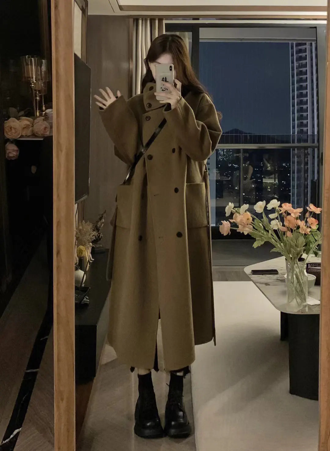 Sweet Double-Breasted Wool Coat