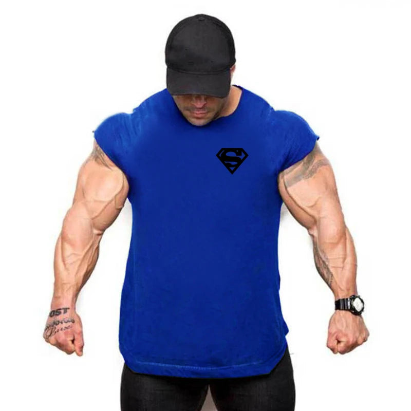 Mens Tank Tops Shirt Gym Tank Top Fitness Clothing Vest Sleeveless Cotton Man Canotte Bodybuilding Ropa Hombre Man Clothes Wear